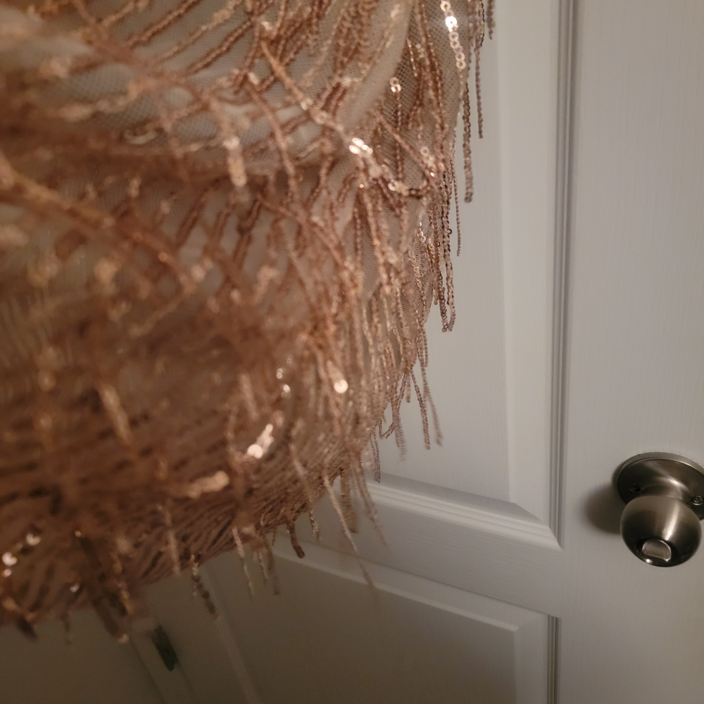 torrid Sequin Fringe Dress in Rose Gold Tones - Picture 8 of 10